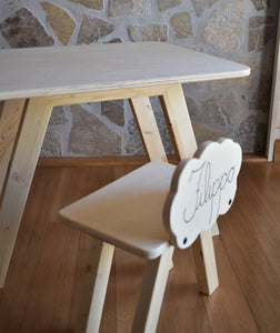Tavolino semplice per bambini (sediolina inclusa)